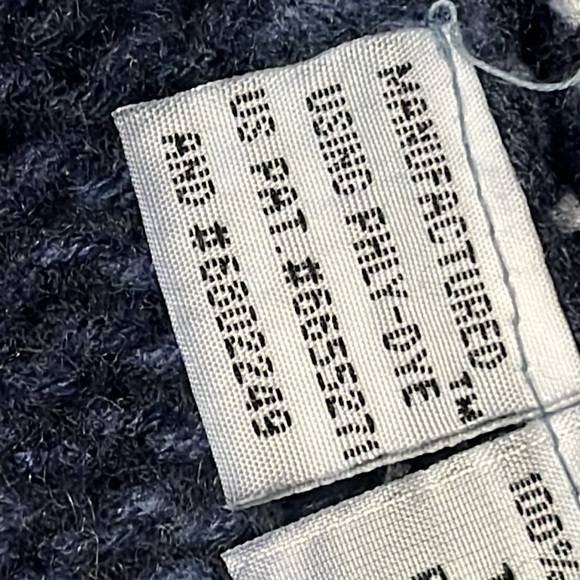 Marika Charles Handmade Cashmere Cardigan Sweater Tie Dye Silk Bow Closure BlueL - Picture 13 of 13